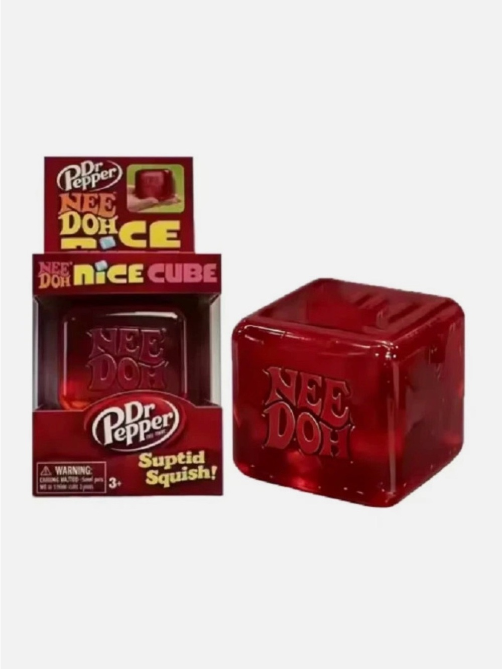 NeeDoh Red Nice Cube - Suptid Squish Stress Toy